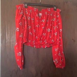 Floral off-the-shoulder top